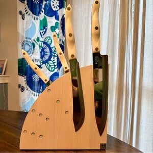 Henkel’s blonde wood magnetic knife block